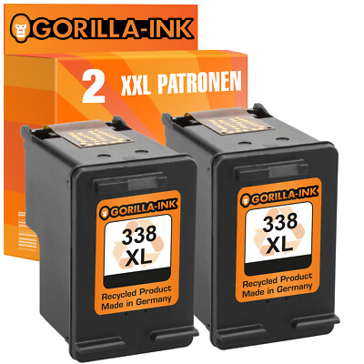 2x Druckerpatrone XXL für HP 338 PSC 1610 V XI Officejet 7410XI H470 BT WF