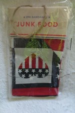Junk Food Striped Flag Star Patchwork Bandana 2 in Pack New