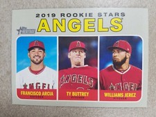 2019 Topps Heritage #244 Ty Buttrey Francisco Arcia Williams Jerez RC 