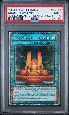 Yu-Gi-Oh! "Mausoleum of the Emperor" - [PSA 9] QCScR - Quarter Century  Bonanza | eBay