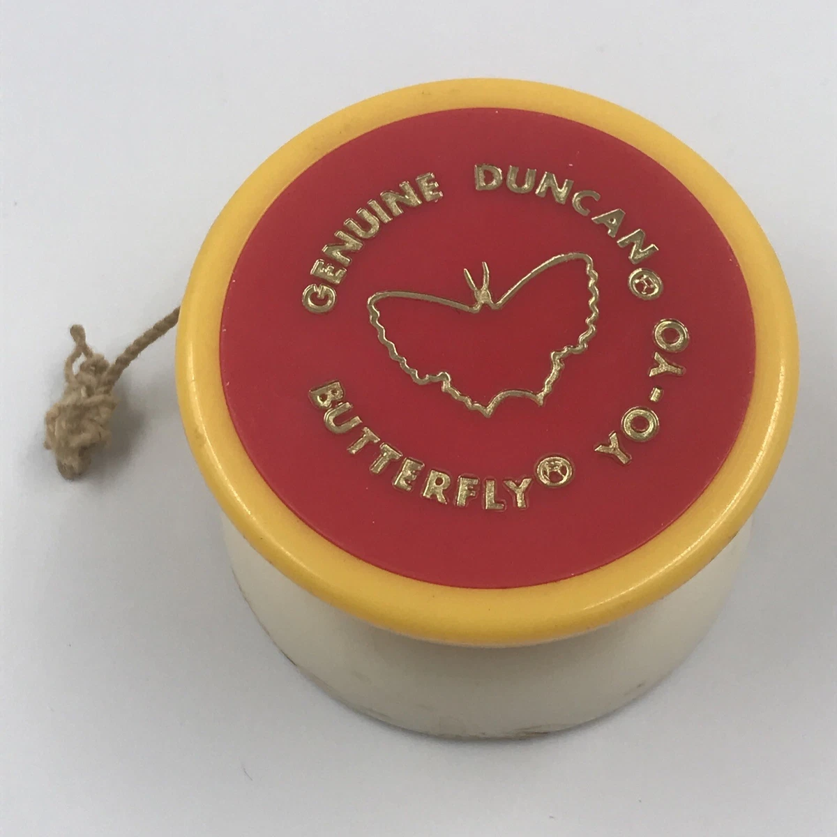 Vintage Duncan Butterfly YoYo Toy Yellow Body 70 s 80 s Retro