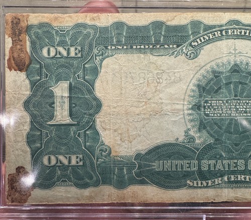 1899 BLACK EAGLE $1 Silver Certificate, See Photos For Condition, Hard Case - Picture 7 of 8