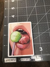 Sexy Lollipop Girl Adult Humor Skateboard Guitar Phone Sticker / Decal MatI