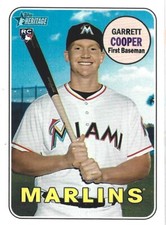 2018 Topps Heritage Baseball Garrett Cooper #563 Rookie Card Florida Marlins +. rookie card picture