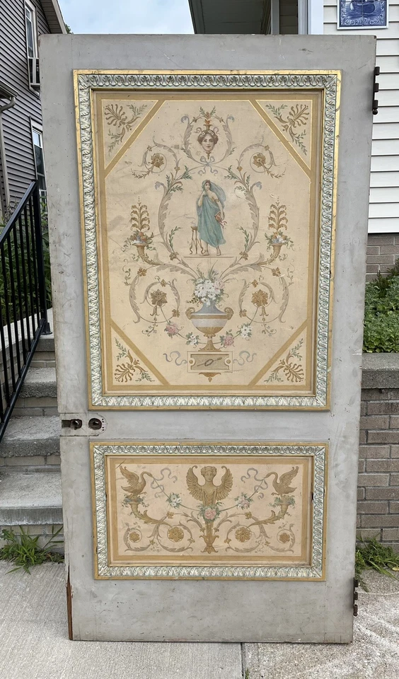 Pintura clásica reutilizable decoración del hogar puerta salvamento mansión restauración arquitectónica Foto 2 de 4