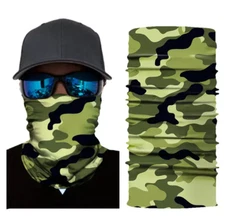 Green Camo Tube Scarf Bandana Buff Camouflage Motorcycle Fishing Hunting Mask