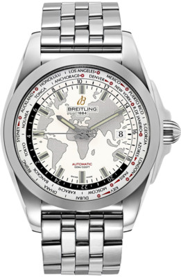 Breitling Galaktisch Unitime Weltzeit Edelstahl 44mm WB3510U0/A777-375A