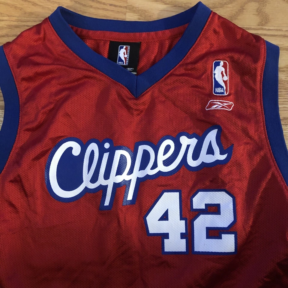 Camiseta Auténtica Marca Elton Los Angeles Clippers Roja Home Reebok NBA, Niños M Foto 2 de 4