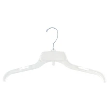 Unbreakable Clear Plastic Dress/Shirt Hanger- 17" Box of 50