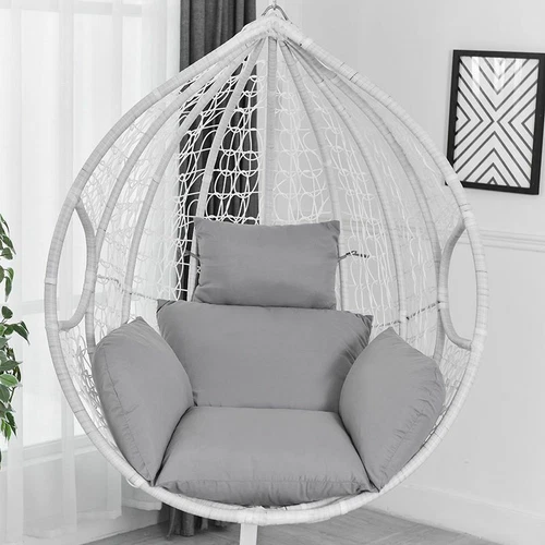 Schaukel Hängesessel Ei Rattanstuhl Outdoor Hängematte Ständer Kissen ohne Stuhl - Bild 7 von 15