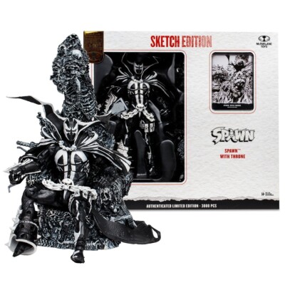 Spawn with Throne Sketch Edition Gold Label 7-Inch Scale Action