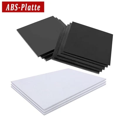 ABS Polystyrol Kunststoff Platte Dicke 1 2 3 4 mm Weiße Schwarz für Modellbau - Bild 1 von 4