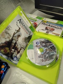 Xbox 360 S Model 1439 120GB Console Controller 6 Games Chatpad Bundle