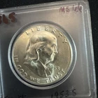 1953 S Franklin Half Dollar Gem+++ BU! Very Near Full Bell Lines!! 4