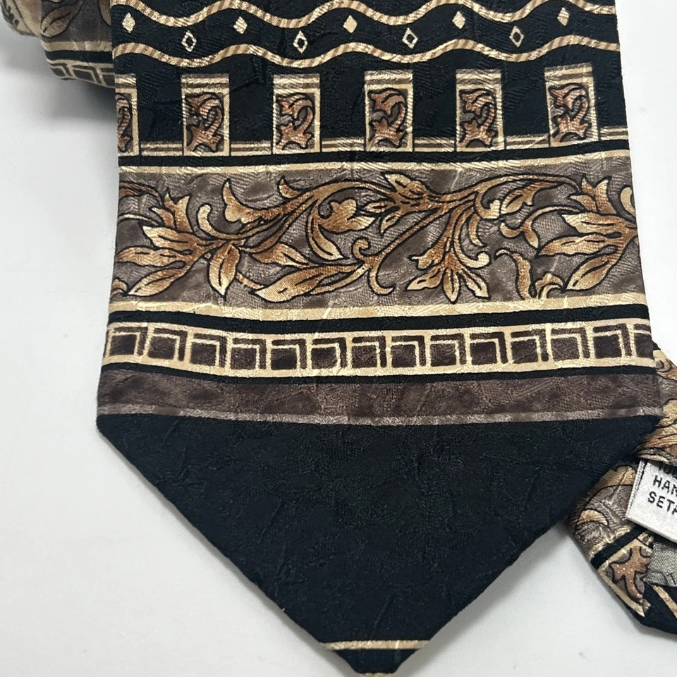 Dani Tie 男式领带 100% 真丝黑色 — 第 3/4 张图片