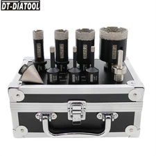9pcs/kit Diamond Drilling Core Bit Tile Hole Saw for Marble Masonry 6mm-51mm