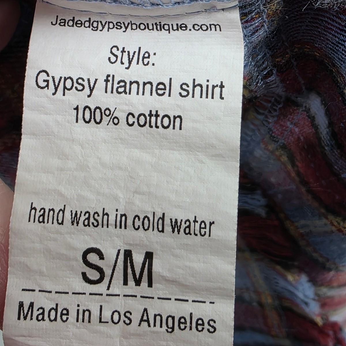 Jaded Gypsy The Gypsy Flannel Shirt Size Small/Medium View 4