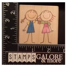 Creative Beginnings Me & My Big Ideas Rubber Stamps KELLY & ANNIE GIRLS #BIN-7