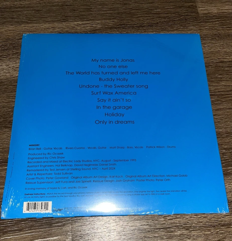 WEEZER 30 ZOETROPE Vinyl LP Geffen Limited Edition Picture Disc 2024 NEW - Image 2 of 4