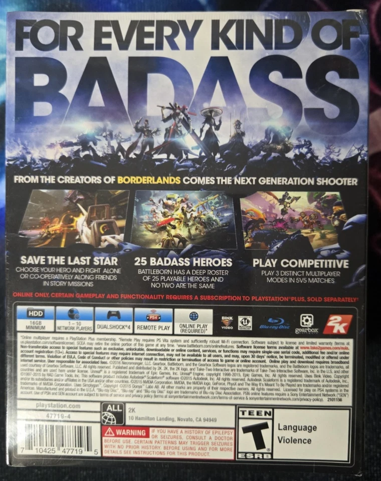 Battleborn with GameStop Exclusive Collectible Figure for PS4 - "NEW" RARE! - Image 2 of 4