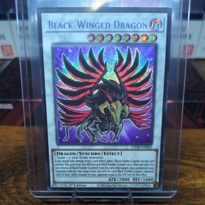 Yu-Gi-Oh Foil Bleed Black-Winged Dragon Secret Rare L5DD-ENS03 NM/M 1st Edition