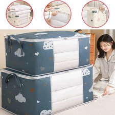 Large Foldable Non-Woven Storage Bag Fabric Dust-Proof Wardrobe Quilt Clothing O