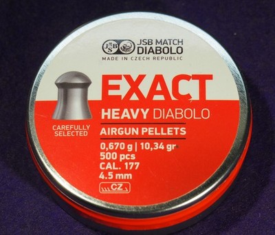 JSB ''Exact Heavy'' Diabolos, Kugelkopf, Glatt,  4,5 mm, 500 Stück