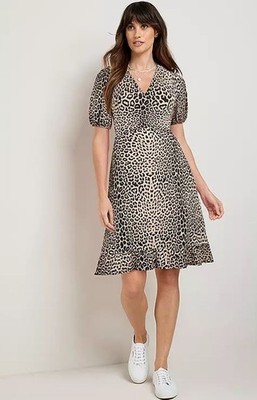 FREEMANS Jerseykleid Leopard UK 24 Plus (fm246-6)