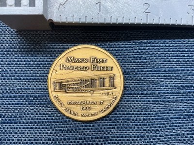 Challenge Coin, NASA, Man's First Powered Flight, 17 Dec 1903, Kitty Hawk, NC