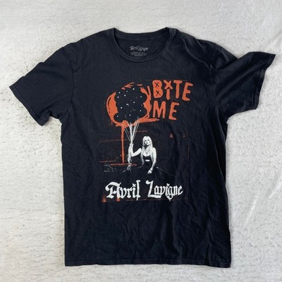 Avril Lavigne T-Shirt Unisex Medium Black Bite Me Canada Tour 2022 Graphic Tee