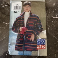 Butterick See & Sew 3617 Easy Lined Jacket Misses' L-XL (16-22) Pattern Uncut