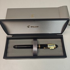 Pilot Custom 74 Fountain Pen Black Gold 14K 5 SM Soft Medium Nib Japan Box NOS