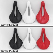 Leather Carbon Fiber Bicycles Seat Breathable Road Bike Saddle Easy to Install