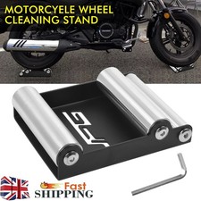 Motorcycle Wheel Roller Stand for up 880 Lbs Tyre Cleaning and Chain Lubrication
