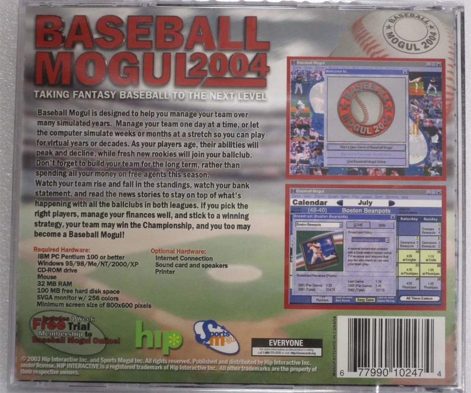 Video Game PC Baseball Mogul 2004 NEW SEALED Jewel - Image 2 of 2