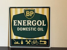BP Energol DOMESTIC OIL  Vintage  Style Metal Sign