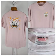 Vintage 90s Iconic Ruthie & Moe's Diner Cleveland OH T-Shirt Pink Oneita USA L