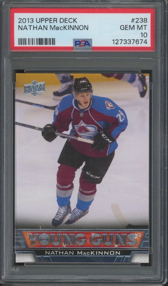 2013 Upper Deck Young Guns #238 Nathan MacKinnon RC Rookie Gem Mint PSA 10