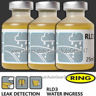 3 x 25ml UV Farbstoff RLD3 UV Lecksuchfarbstoff für Wassereintritt Fenster & Versiegelung Lecks