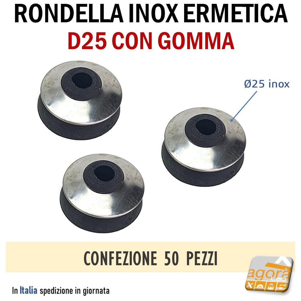 Rondelle In Gomma Naturale Morbida - 2 OD X 1/2 ID X 1/4 Spessore, 40 Durometri - Confezione Da 4 - Made In USA