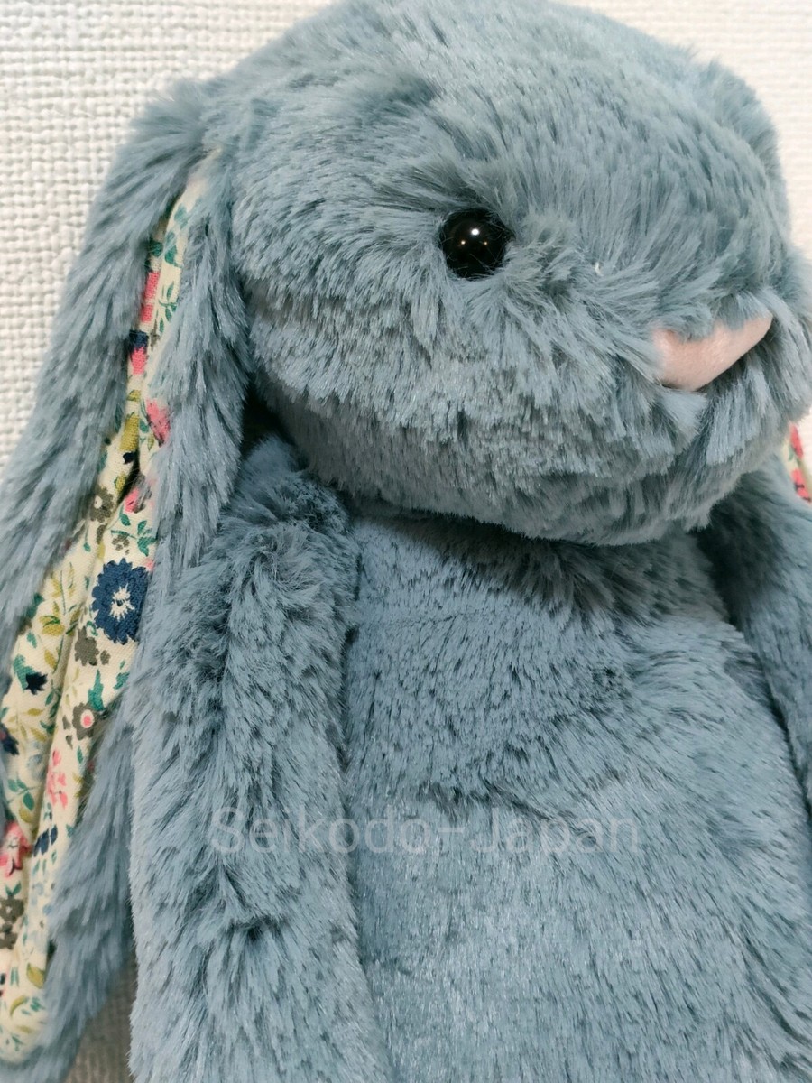  Medium BlossomDuskyBlueBunnyうさぎ Blossom Dusky Blue Bunny - Official Jellycat