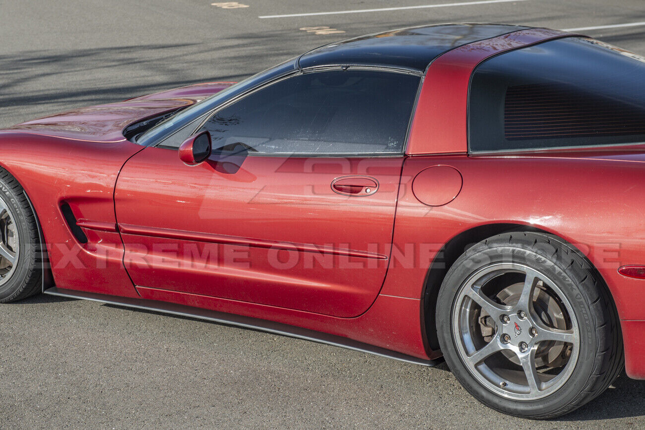 EOS ZR1 Style Side Skirts Rocker Panel ABS Extension For Corvette C5 97 ...