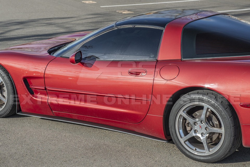 EOS ZR1 Style Side Skirts Rocker Panel ABS Extension For Corvette C5 97 ...
