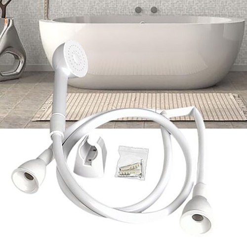 Shower Head Double Tap Push On Bath Shower Head and Hose Hairdresser ...