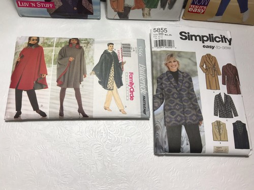 Lot (5) Sewing Retro Patterns Jackets Cape Sweat Suit Uncut - Picture 2 of 4