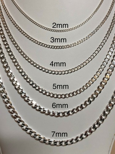 925 STERLING SILVER CUBAN LINK CHAINS 