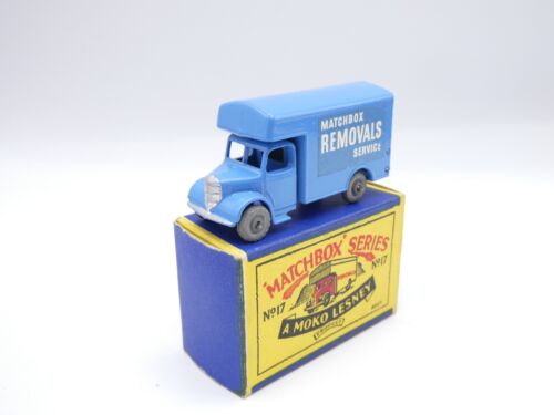 Matchbox Moko Lesney 17a Bedford Matchbox Removal Services Van - Rare Blue MW