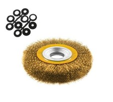 Spazzola In acciaio da 150 MM per Smerigliatrice mola da banco lucidare satinare