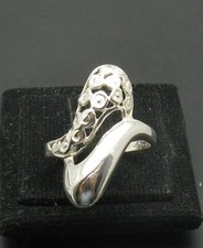 Stylish Long Sterling Silver Ring Stamped Solid 925 Nickel Free Handmade Empress