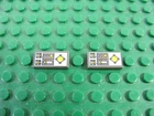 2x LEGO Old Dk Gray Tile 1 x 2 w/Vehicle Control Panel 7153 4483 7035 #3069bpc1